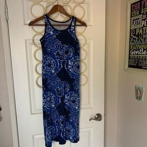 4 for $10 Girls blue racer back long dress size medium/ 8